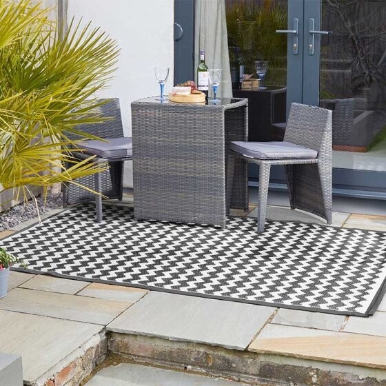 Alfresco Mats - Atlantis - Onyx - 150x210cm