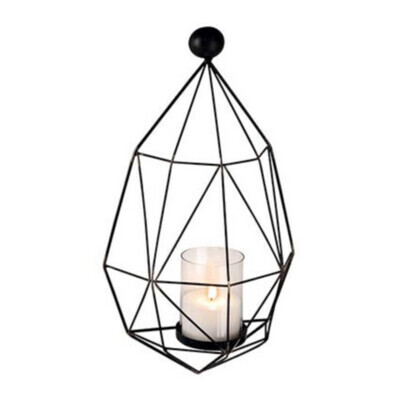 BLACK MOUNTED CANDLE HOLDER