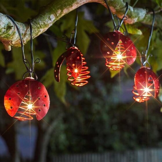 10 Ladybird Solar String Lights