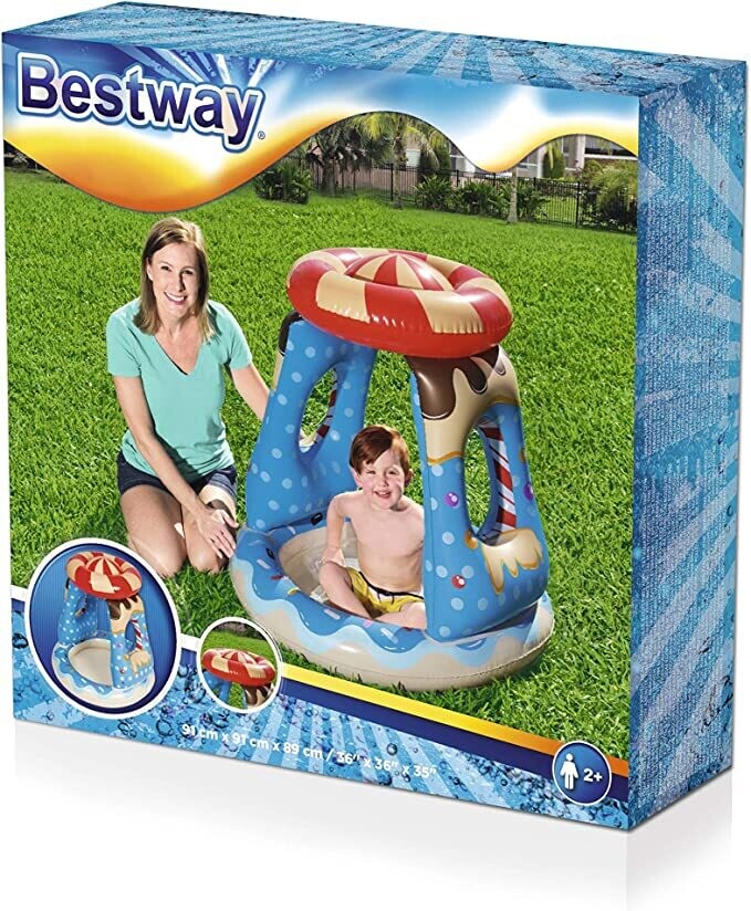 Bestway Candyville Toddler Inflatable Paddling Pool with Sunshade