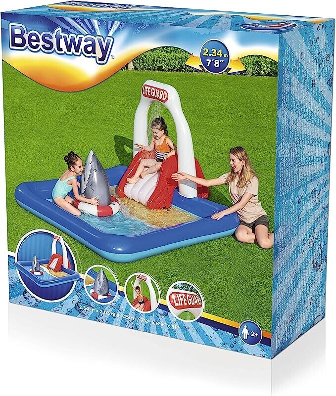 Bestway kids inflatable lifeguard tower play centre paddling pool