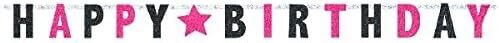 Banner Black &amp; Pink Birthday