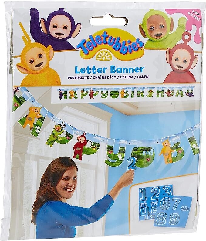Teletubbies Birthday Party Add-an-Age Banner - 1.7m