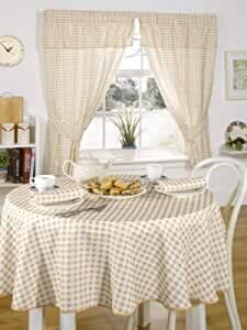 Gingham Table Cloth in Beige - 50x70 (127x178cm)