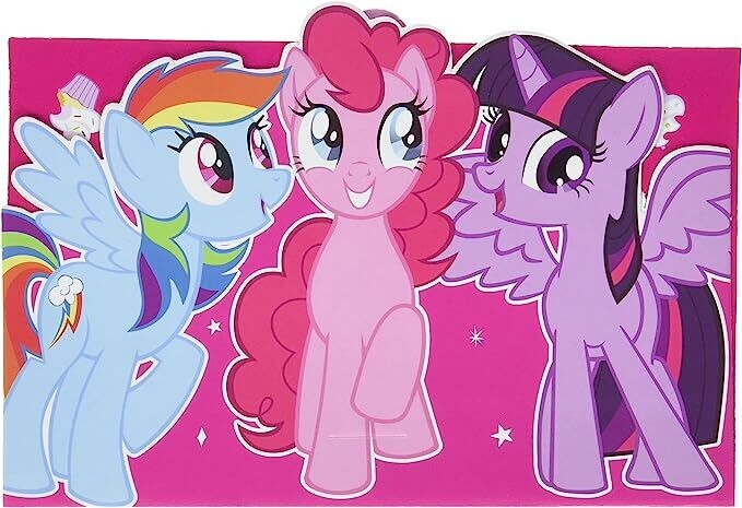 My Little Pony Stand-up Party Invitations - 8 Pack , Pink