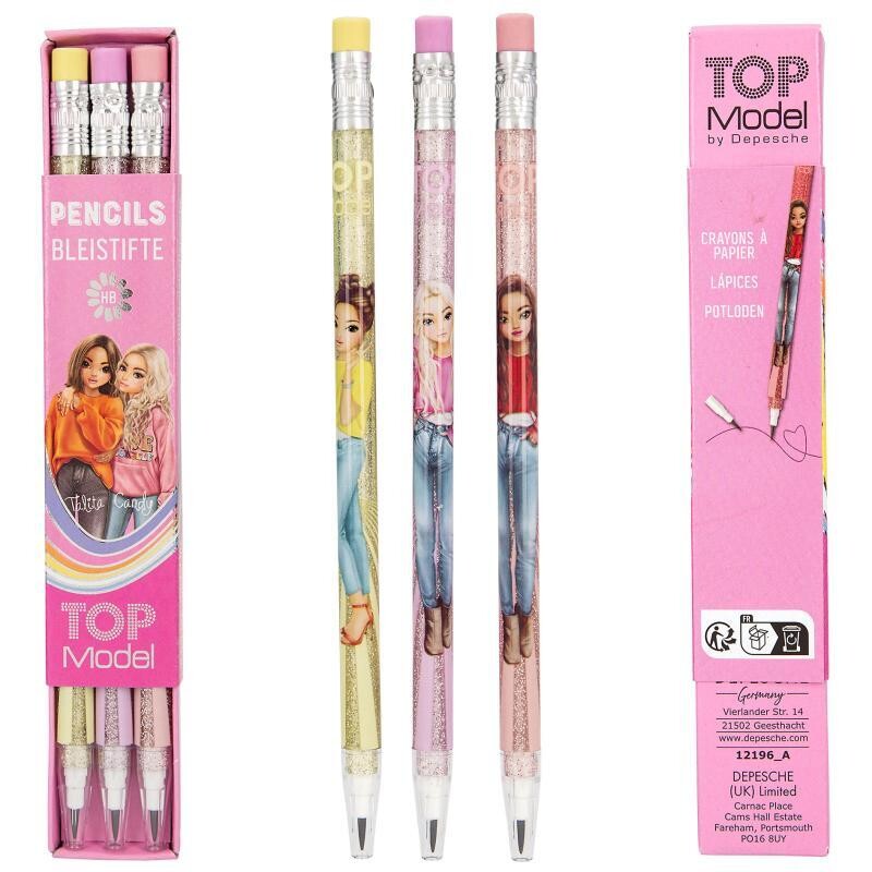 TOPModel Push Pencils, Colour: Pink