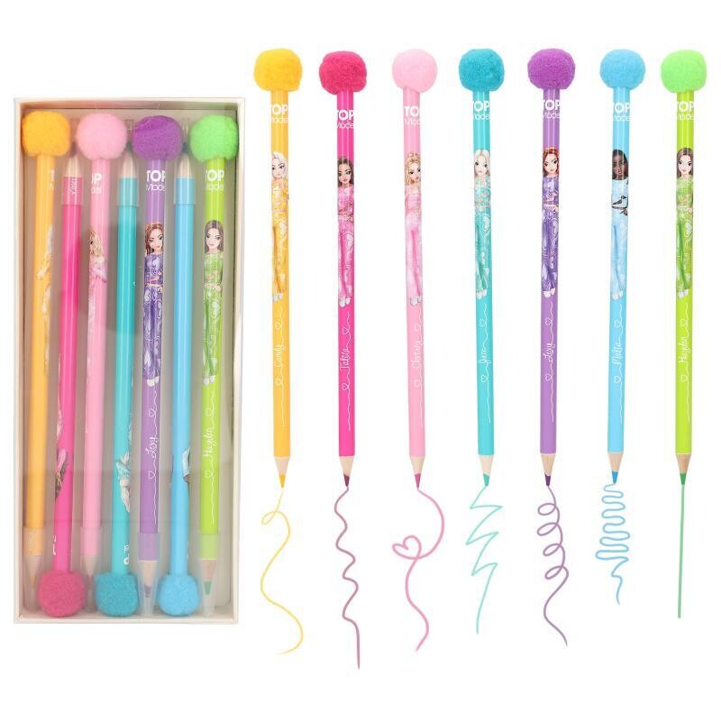 TOPModel PomPom Coloured Pencil Set