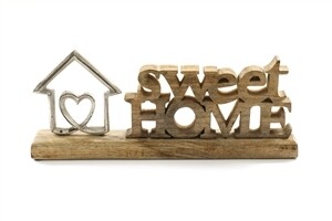 Chunky Standing Plaque With Silver House