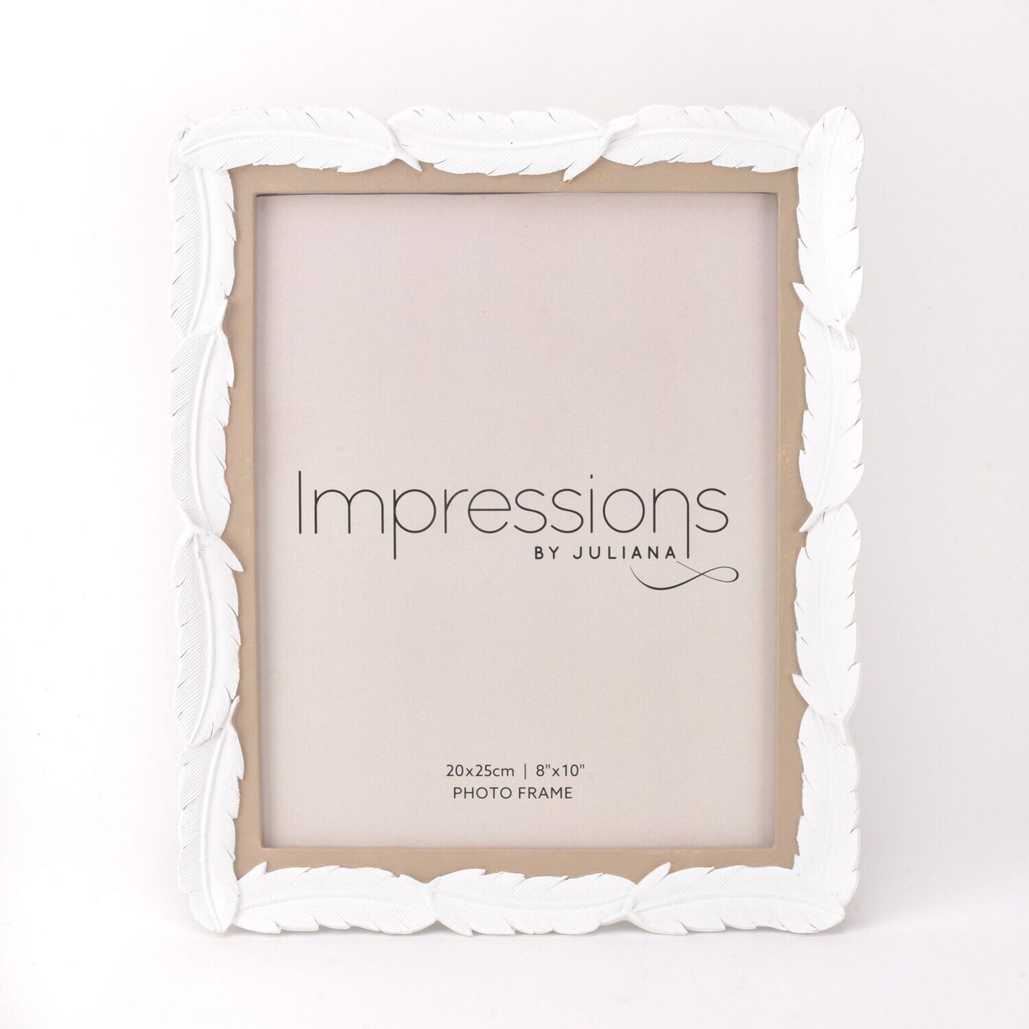 Impressions White Resin Feather Photo Frame 8&quot; X10&quot;