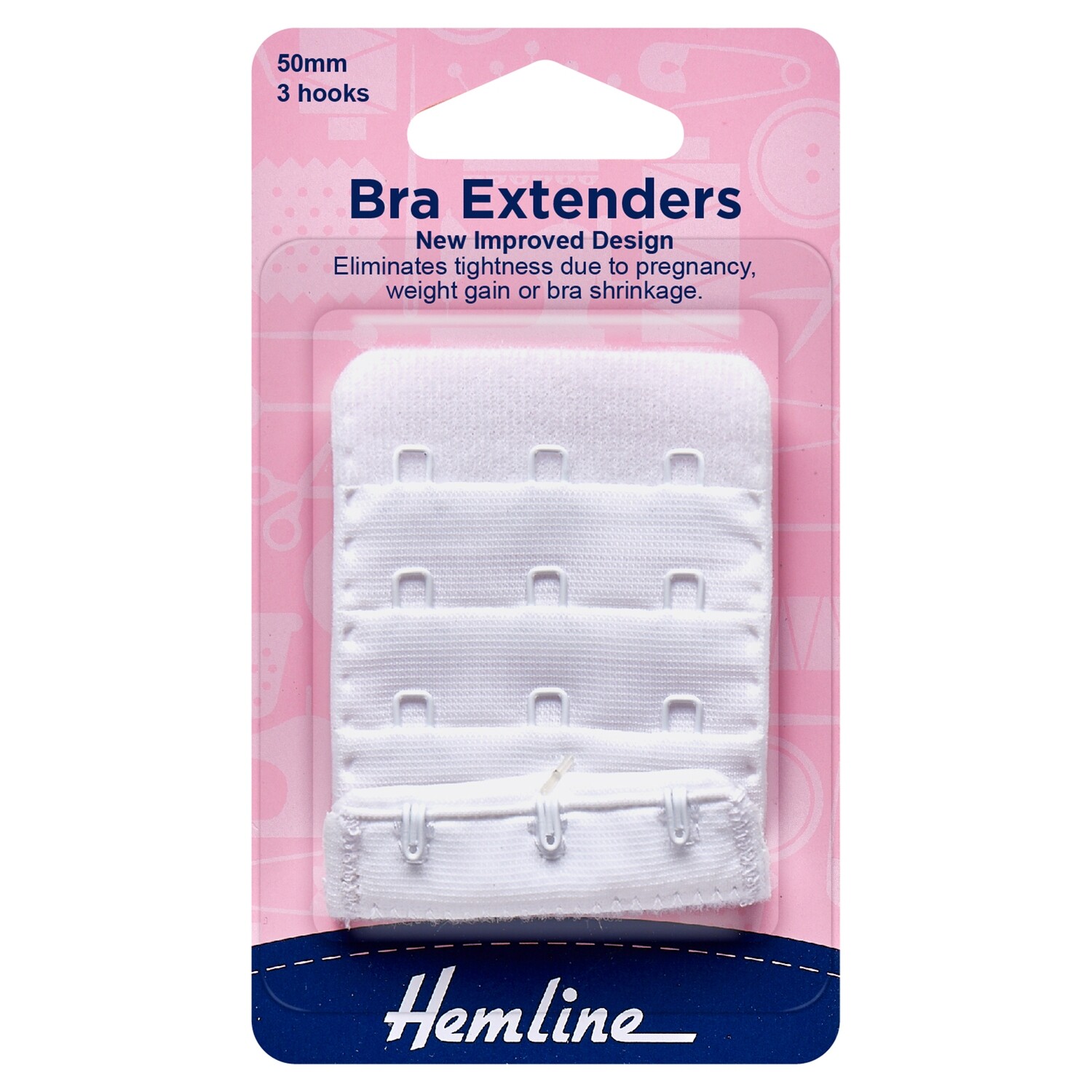 Bra Back Extenders: 50mm: White