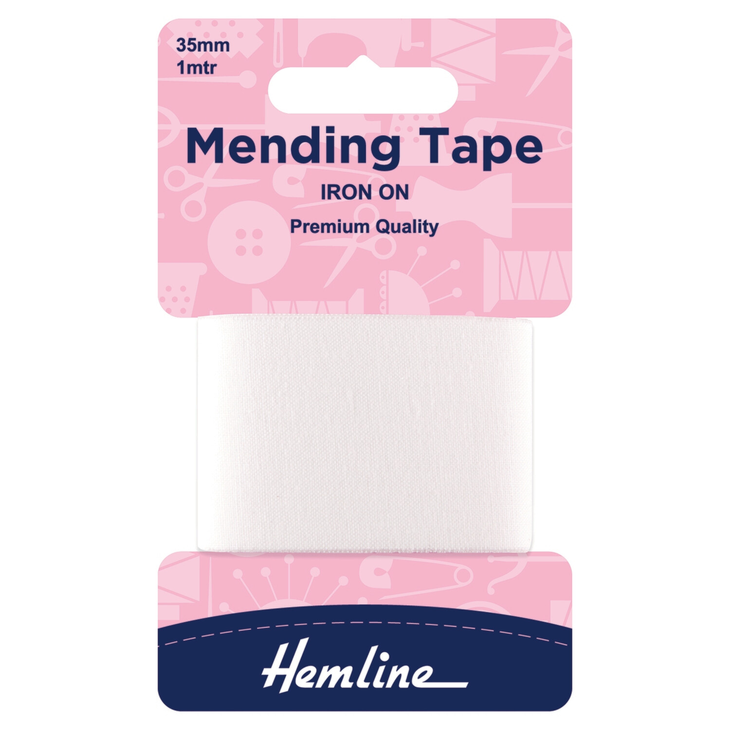 Iron-On Mending Tape: White - 100cm x 38mm