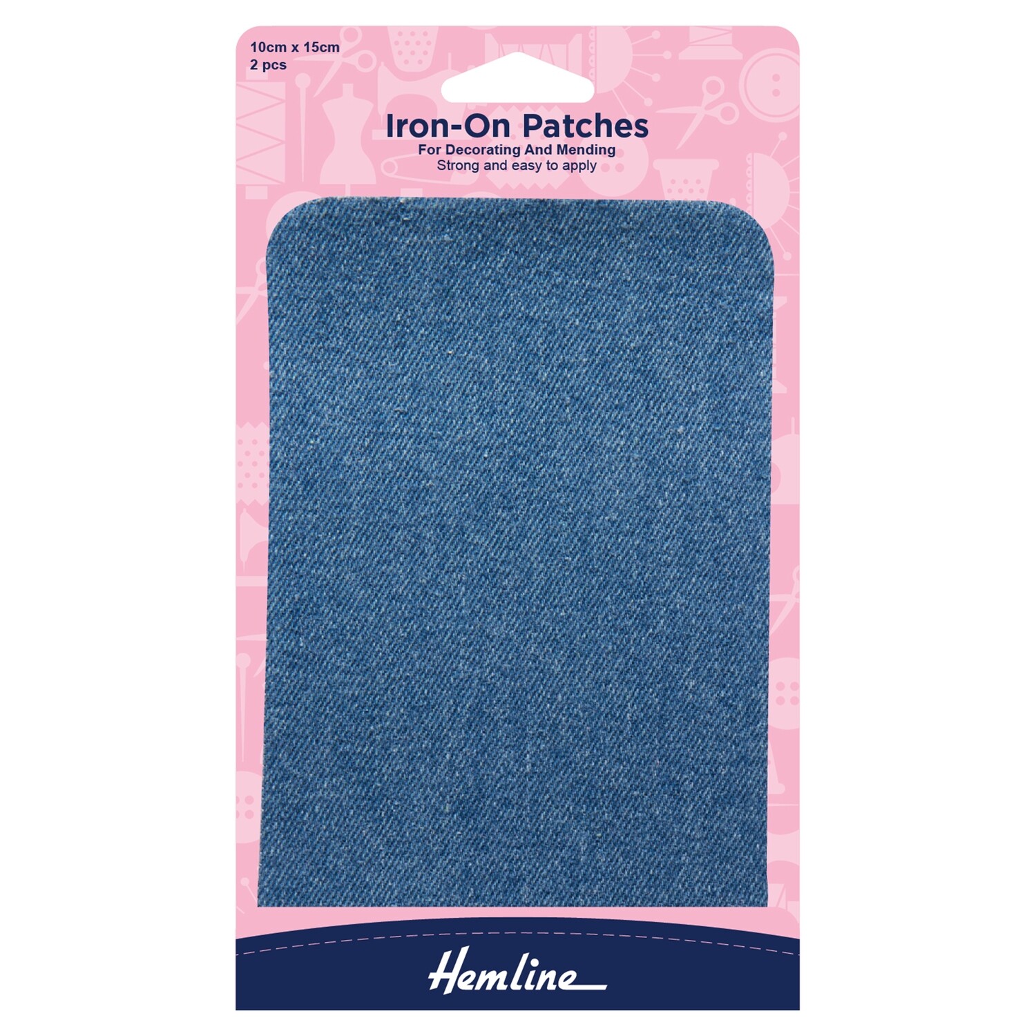 Cotton Twill Patches: Light Denim - 10 x 15cm
