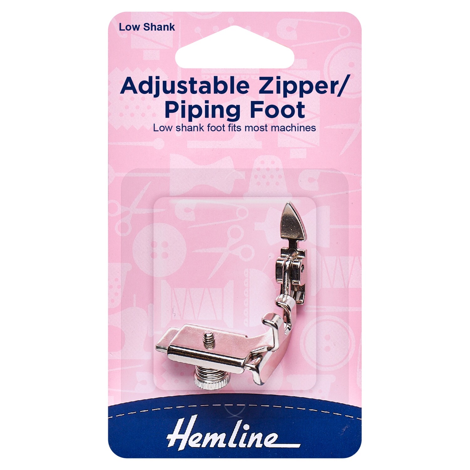 Zipper Foot: Adjustable