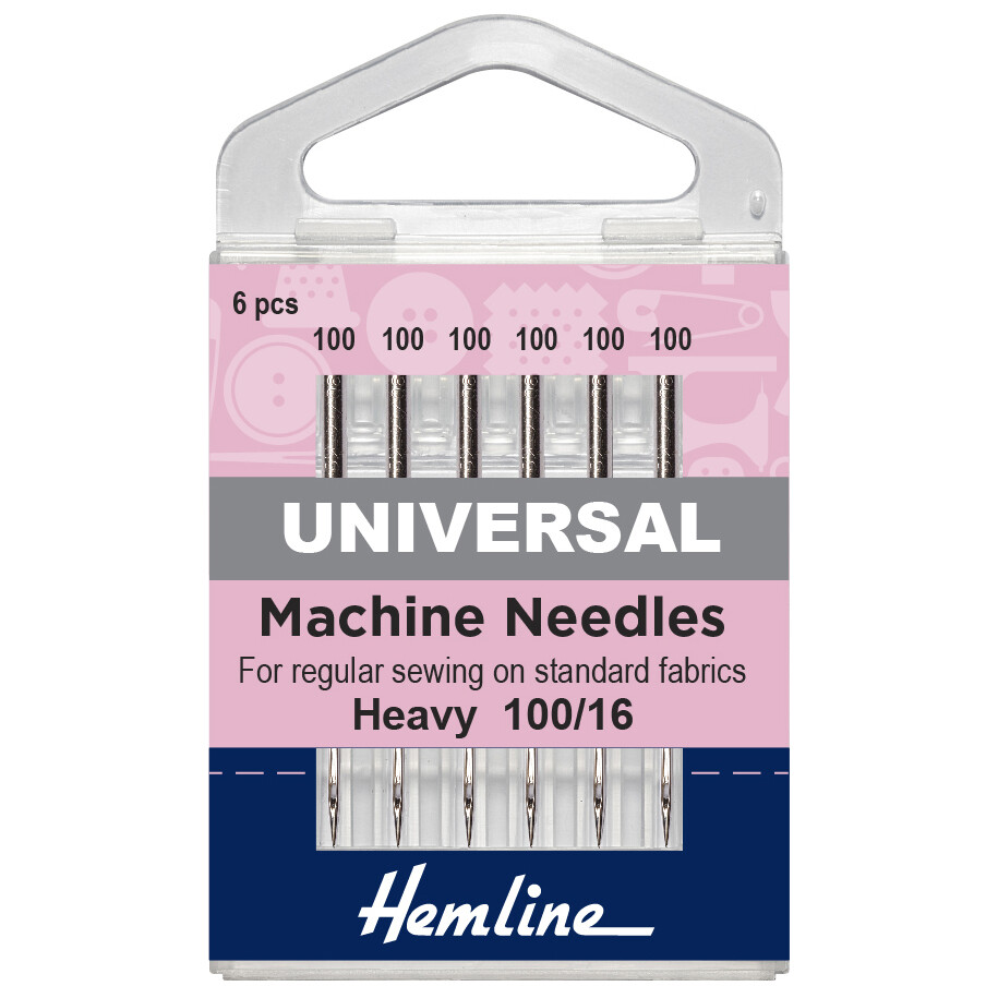Sewing Machine Needles: Universal: Heavy 100(16): 6 Pieces