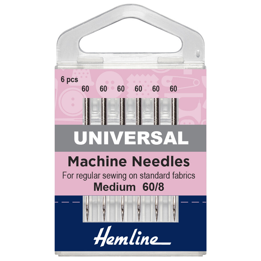 Sewing Machine Needles: Universal: Extra Fine: 60(8): 6 Pieces