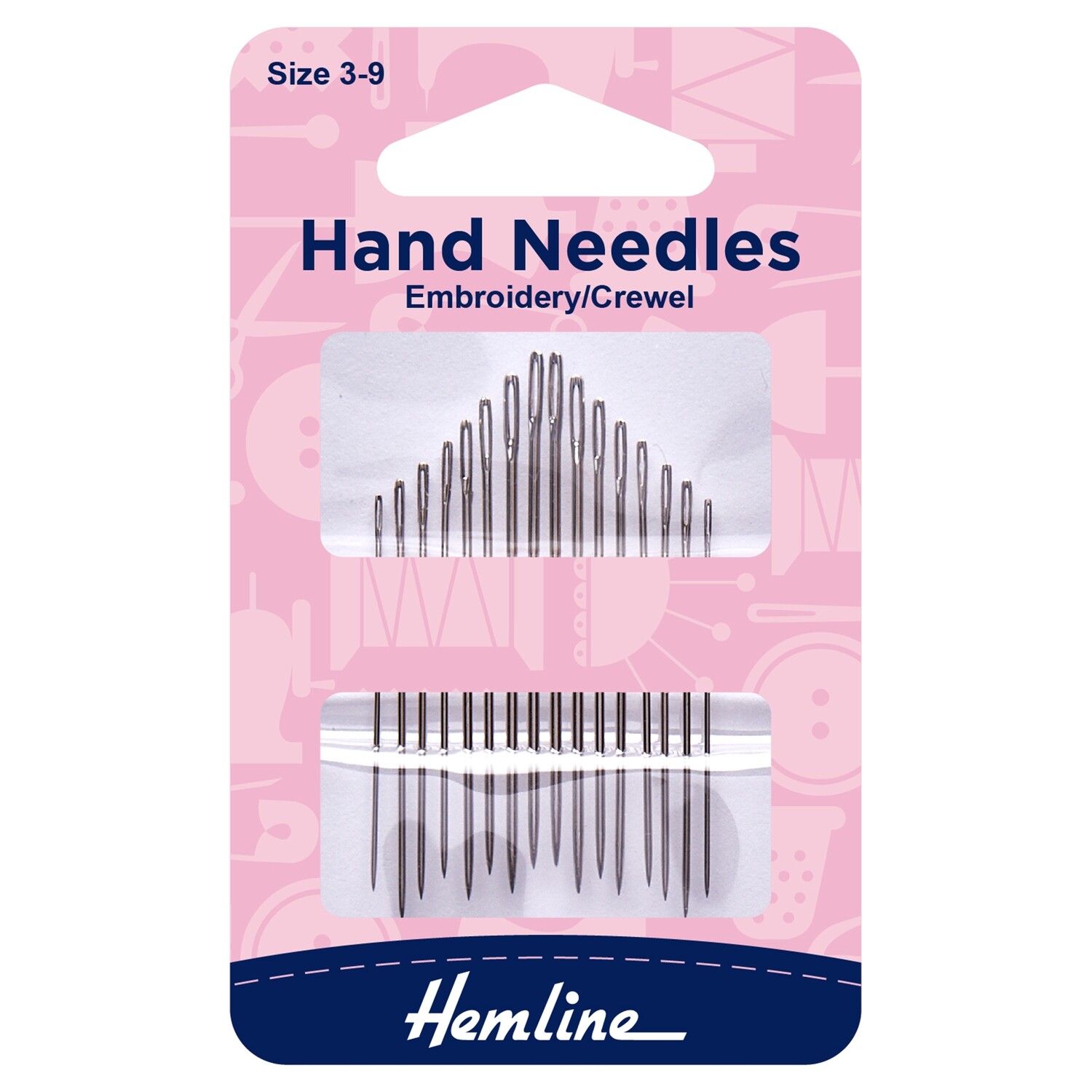 Hand Sewing Needles: Embroidery--Crewel: Size 3-9: 16 Pieces