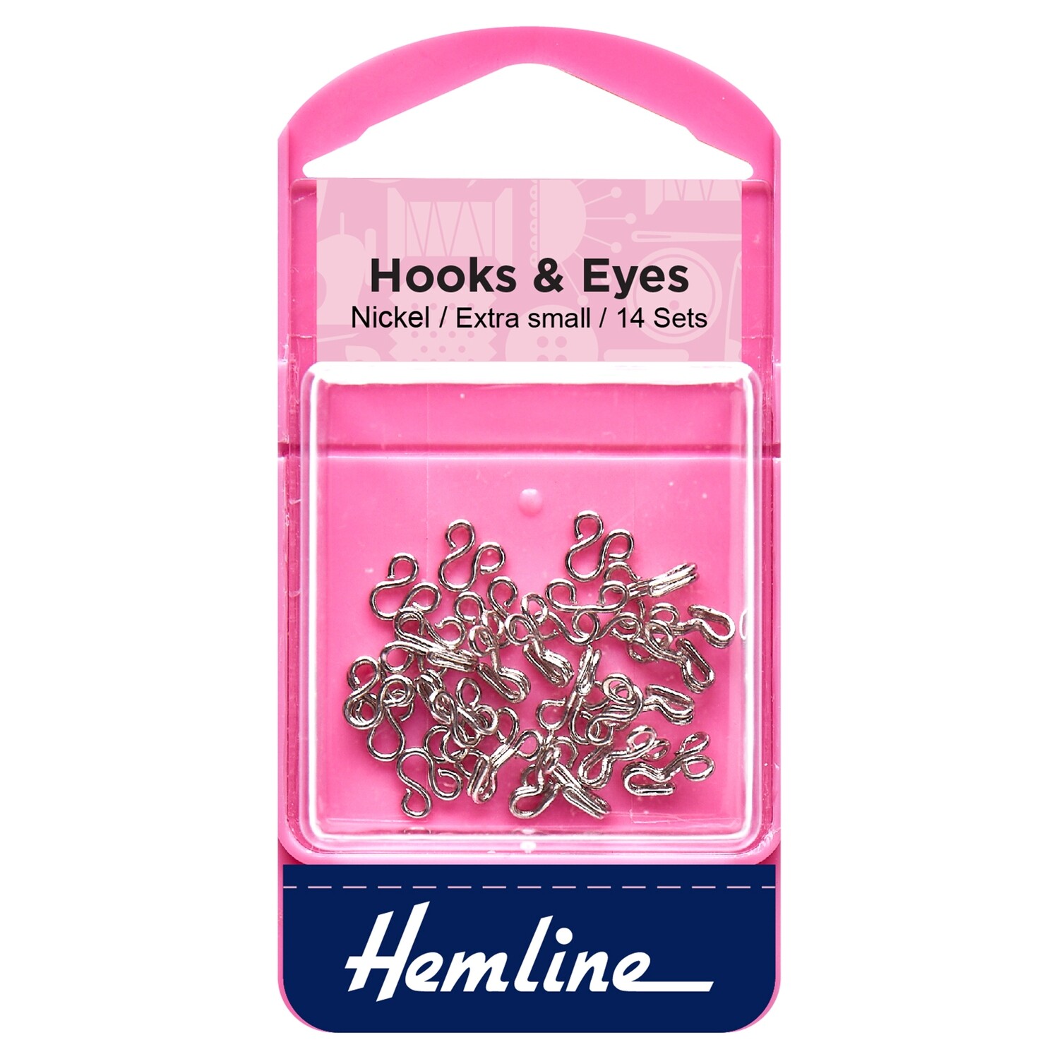 Hooks and Eyes: Nickel: Size 0