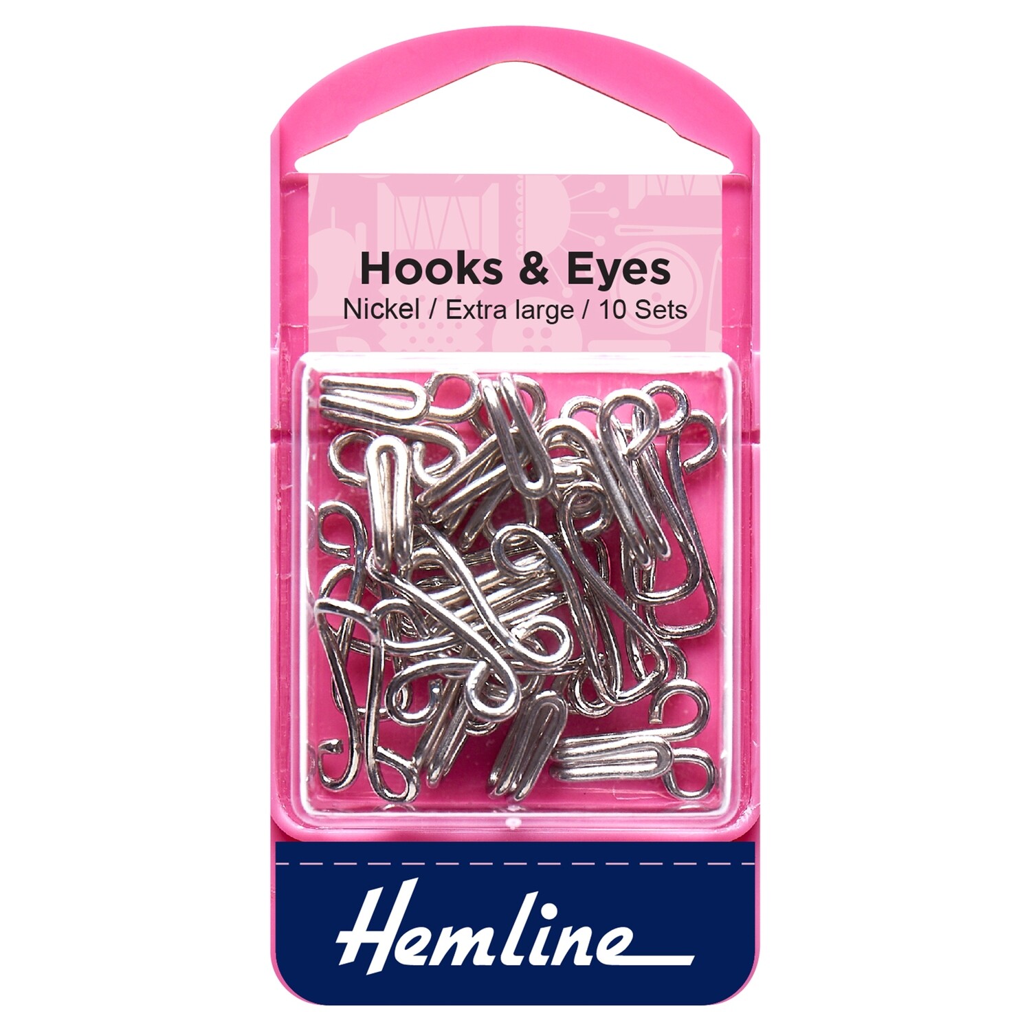 Hooks and Eyes: Black: Size 9