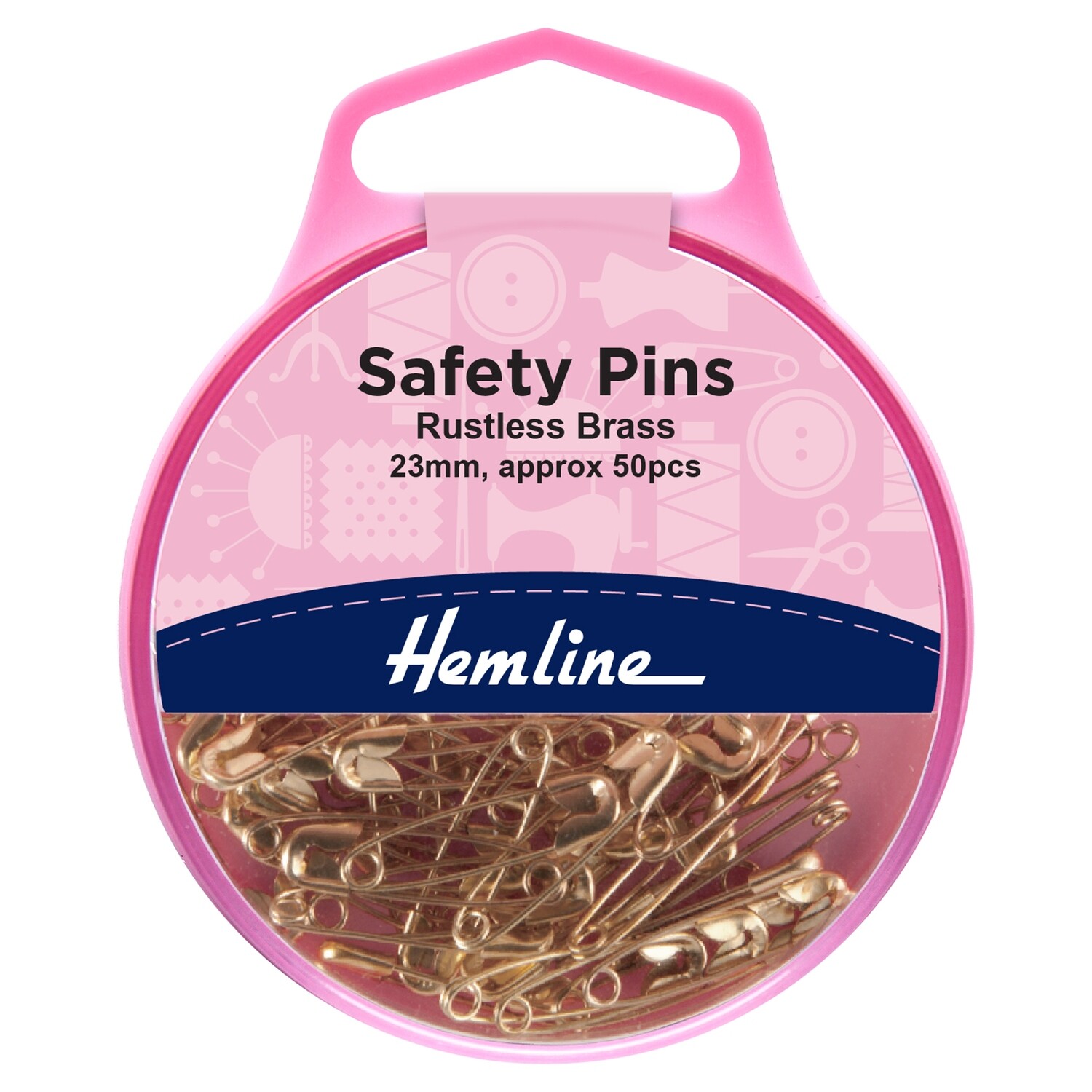 Safety Pins: Brass: 23mm: 50 Pieces