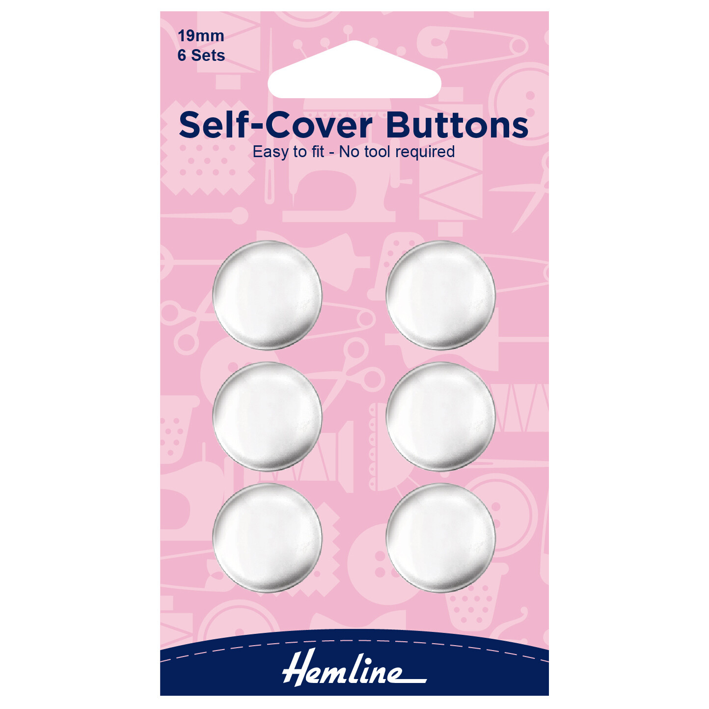 Buttons: Self-Cover: Metal Top: 19mm