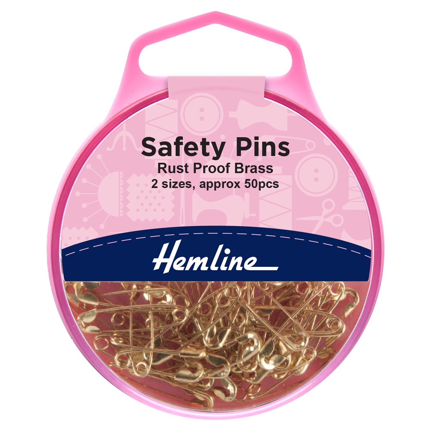 Safety Pins: Brass: 19mm or 23mm: 50 Pieces