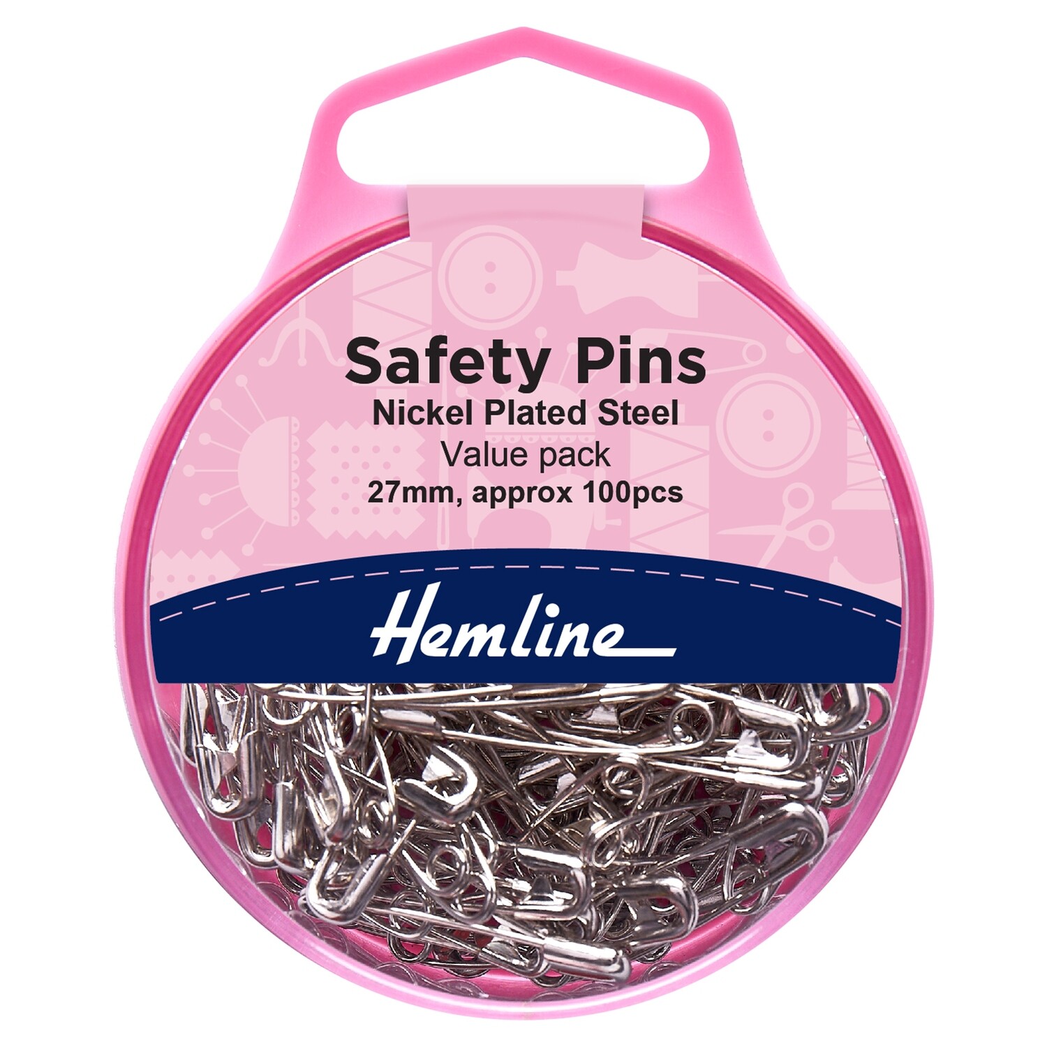 Safety Pins: Value Pack: Nickel: 100 Pieces