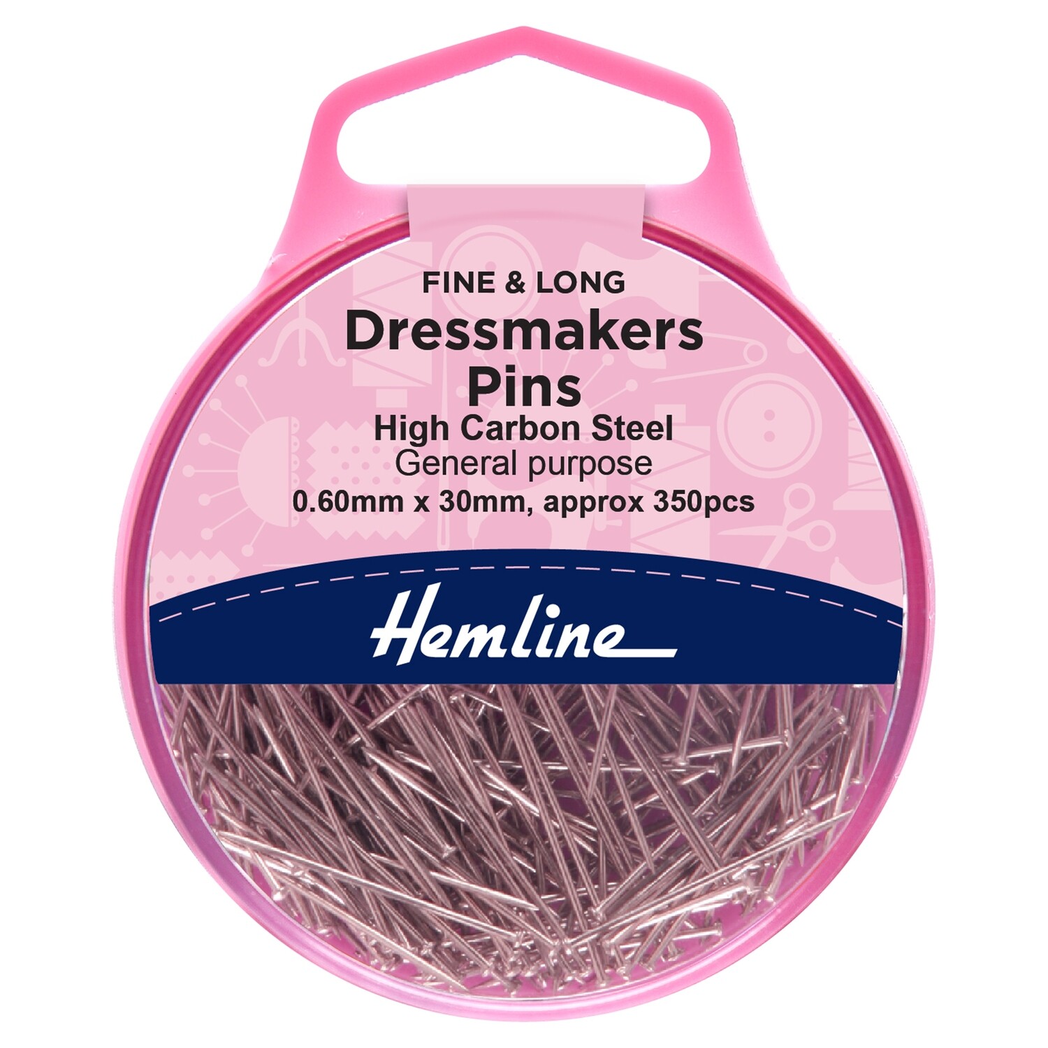 Pins: Dressmaker&#39;s: 30mm: Nickel: 330 Pieces