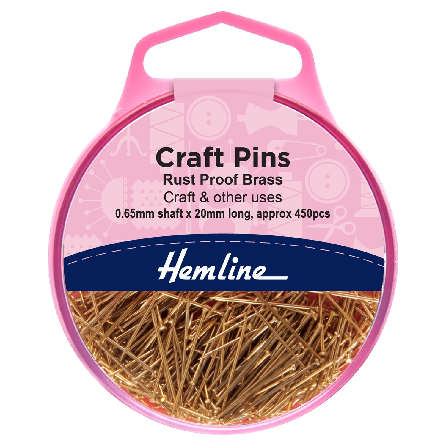 Pins: Craft: 20mm: Brass: 450 Pieces