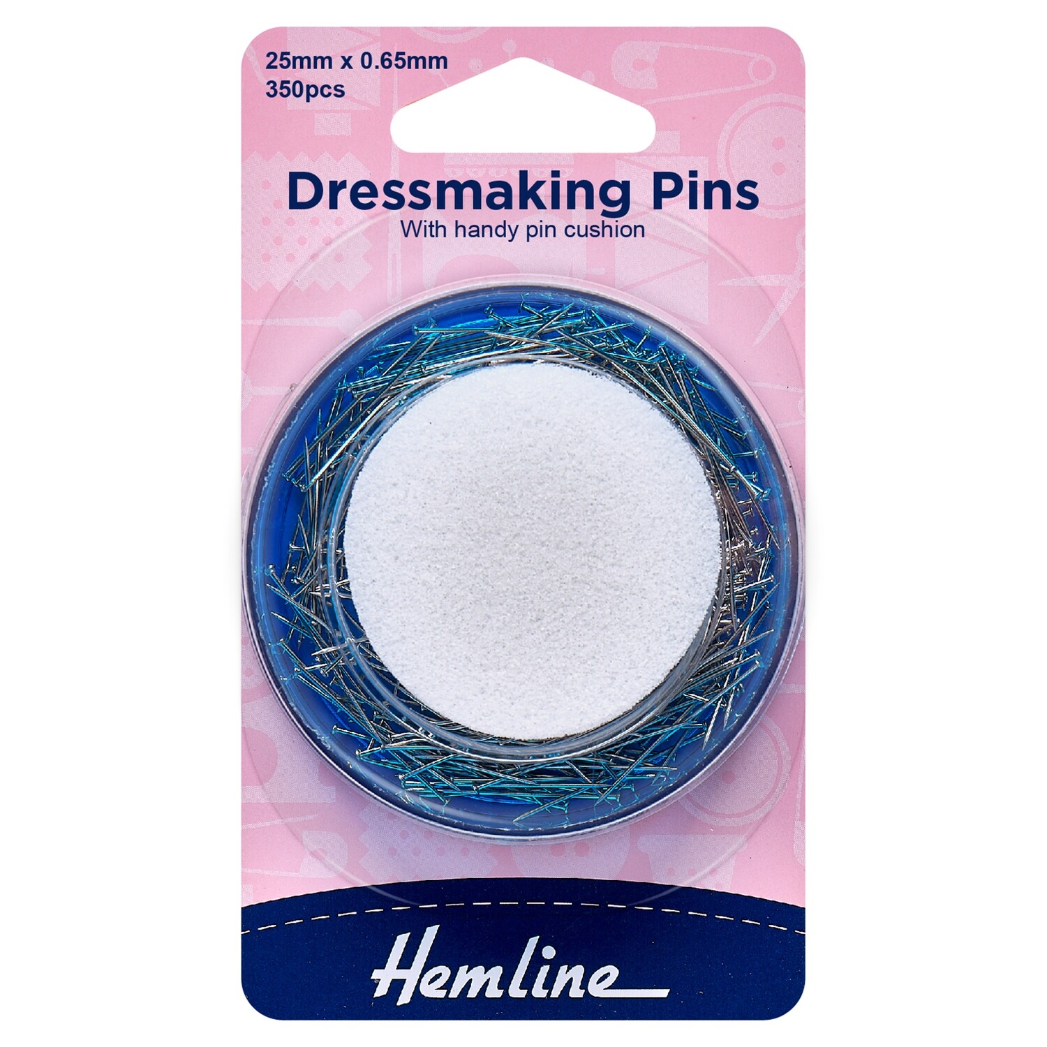 Pins: Dressmaker&#39;s &amp; Foam Pincushion: 25mm: 350 Pieces