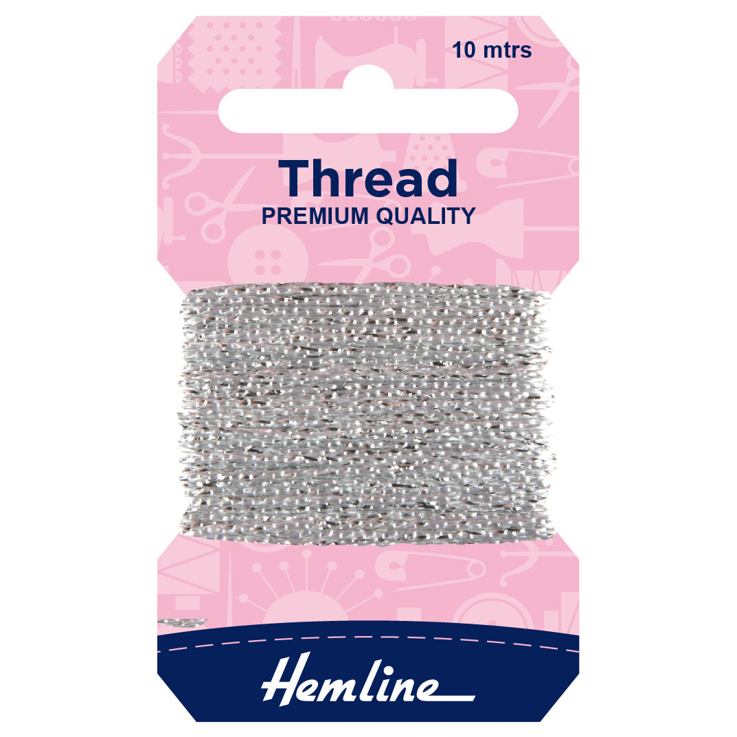 Glitter Thread: 10m: Silver