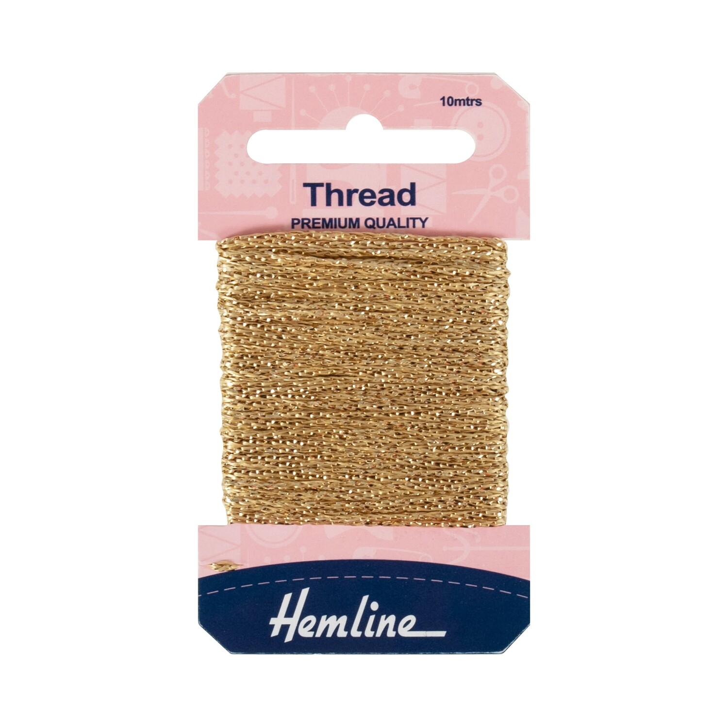 Glitter Thread: 10m: Light Gold