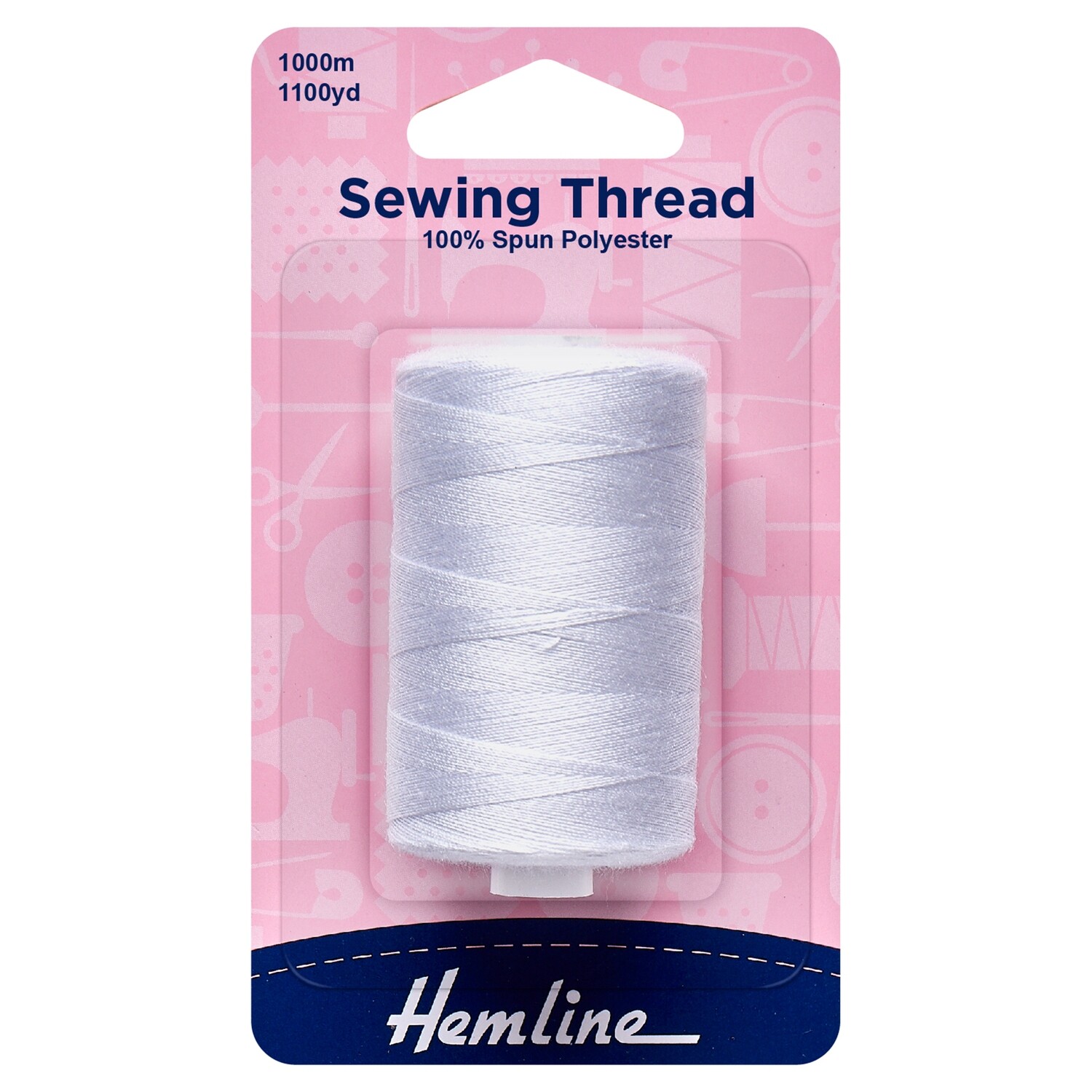 Sewing Thread: 5 x 1,000m: White