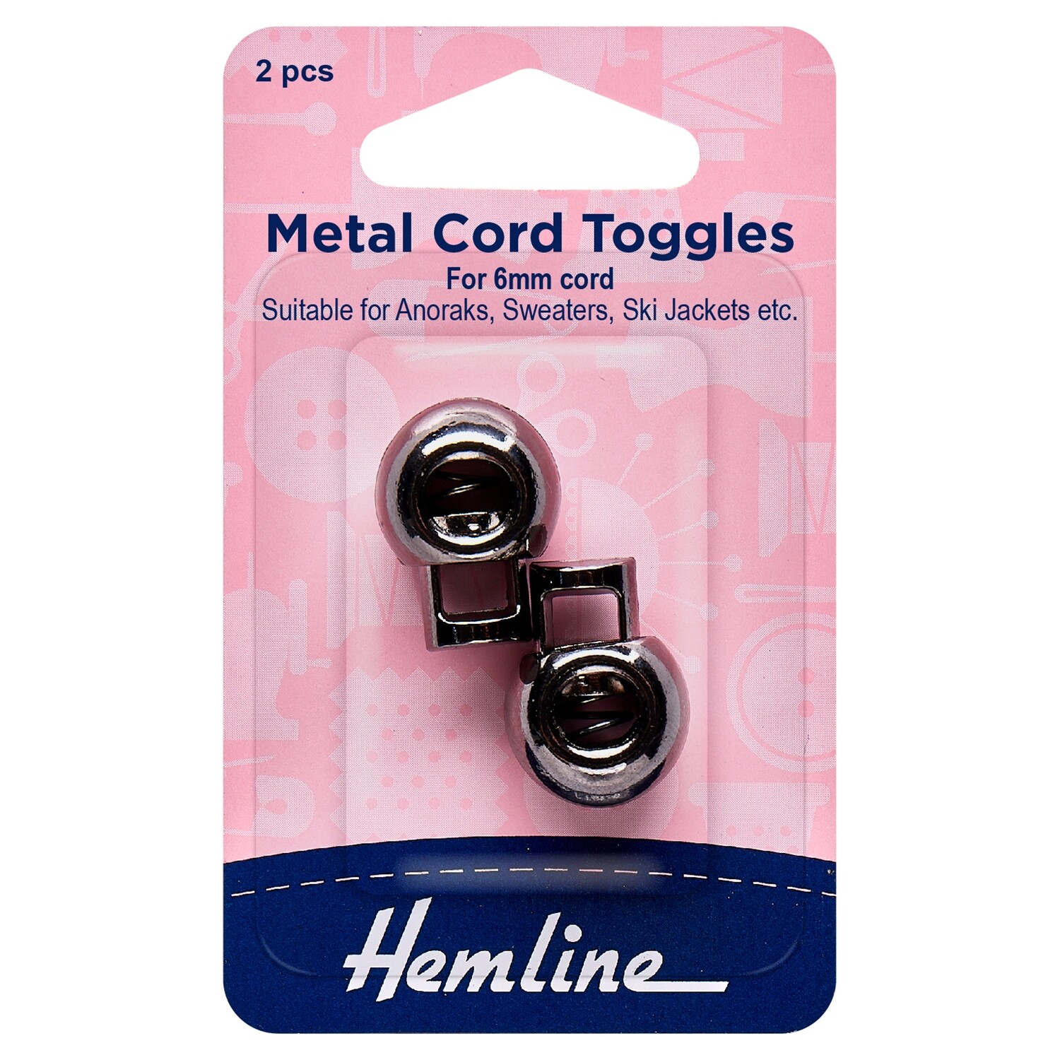 Adjustable Cord Toggles: 6mm: Gunmetal Grey