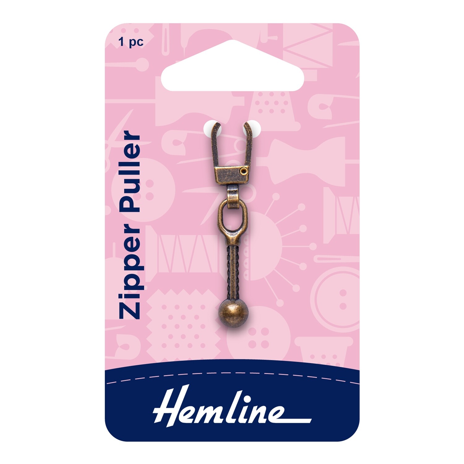 Zipper Puller: Ball: Bronze