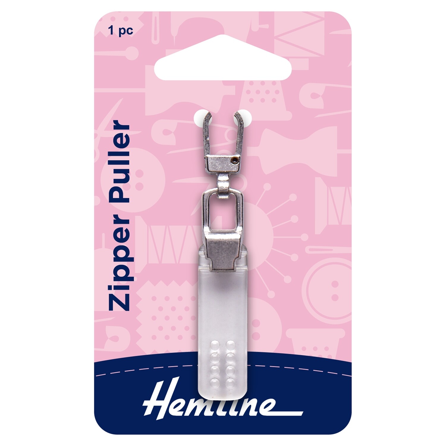 Zipper Puller: Rectangle: Transparent