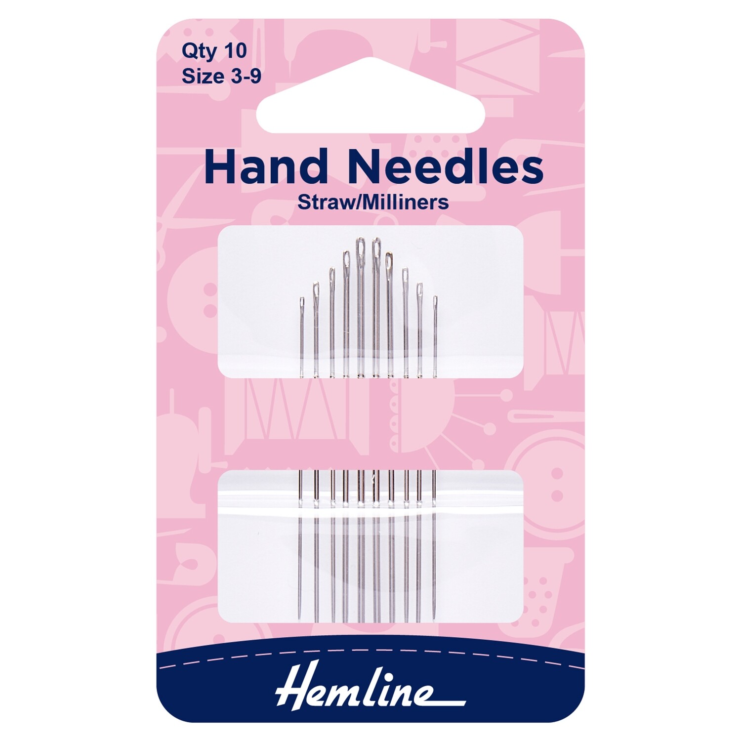 Hand Sewing Needles: Straw--Milliner: Size 3-9