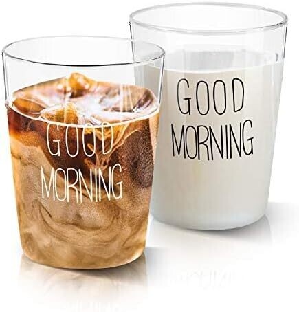 GOOD MORNING Glass Cups