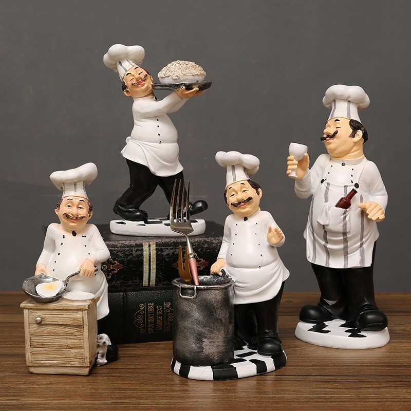 Figurine Chef Kitchen Statue 