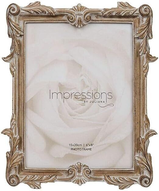 Impressions Antique Wood Finish Photo Frame 6&quot; X8&quot;
