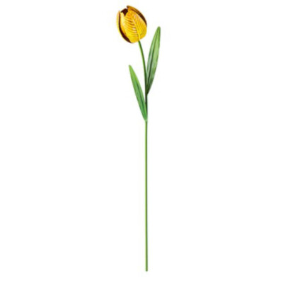METAL TULIP GARDEN STAKE 61CM, Colour: Yellow