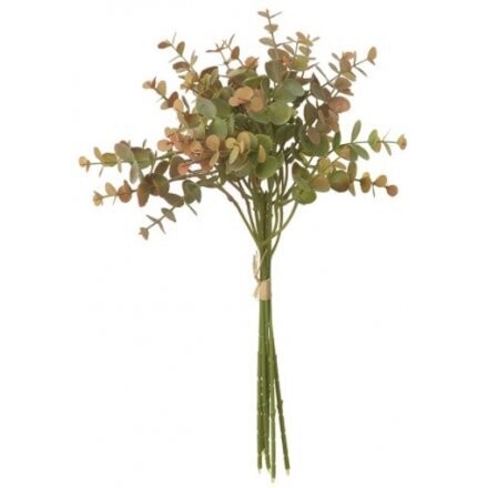 Artificial Burnt Orange Eucalyptus Bunch, 36cm