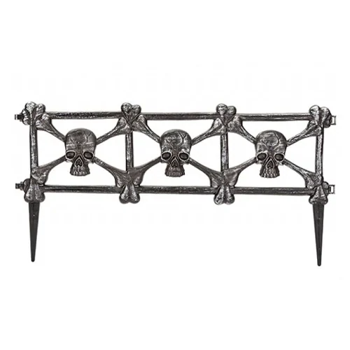Spooky Skull Plastic Fencing - 58cm x 29cm