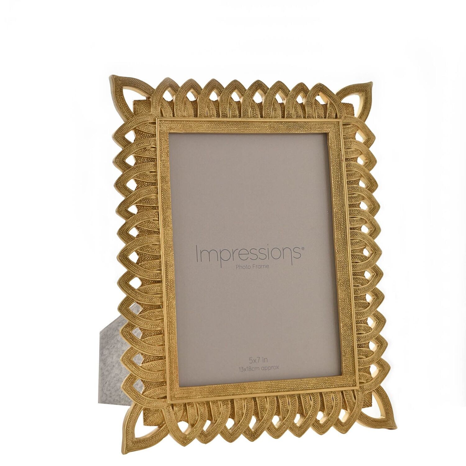 IMPRESSIONS GOLD ORNATE RESIN FRAME 5&quot; X 7&quot;