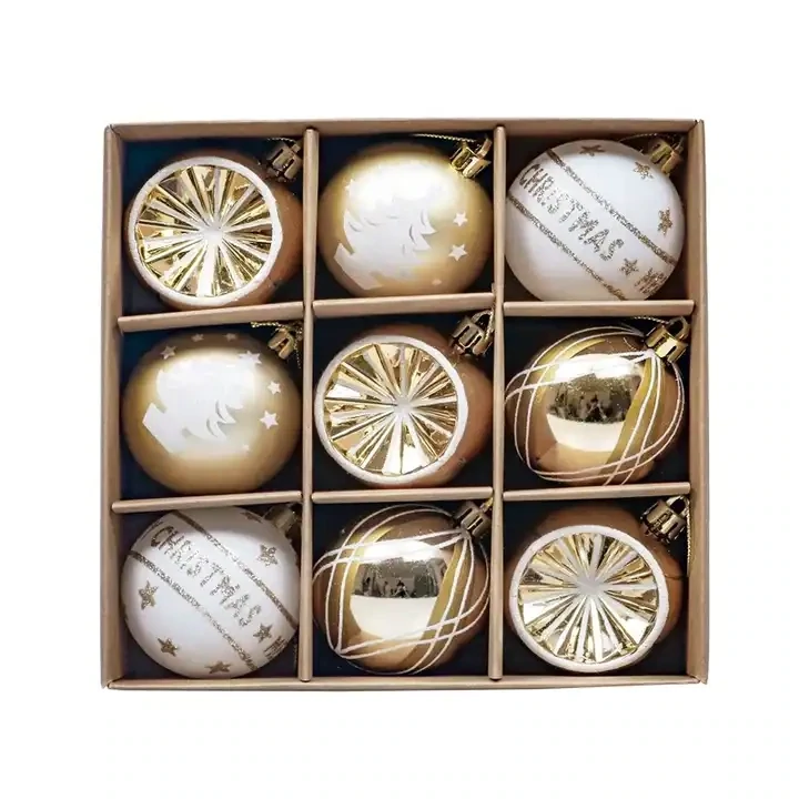 Small Christmas Ornaments Sets, Colour: Gold