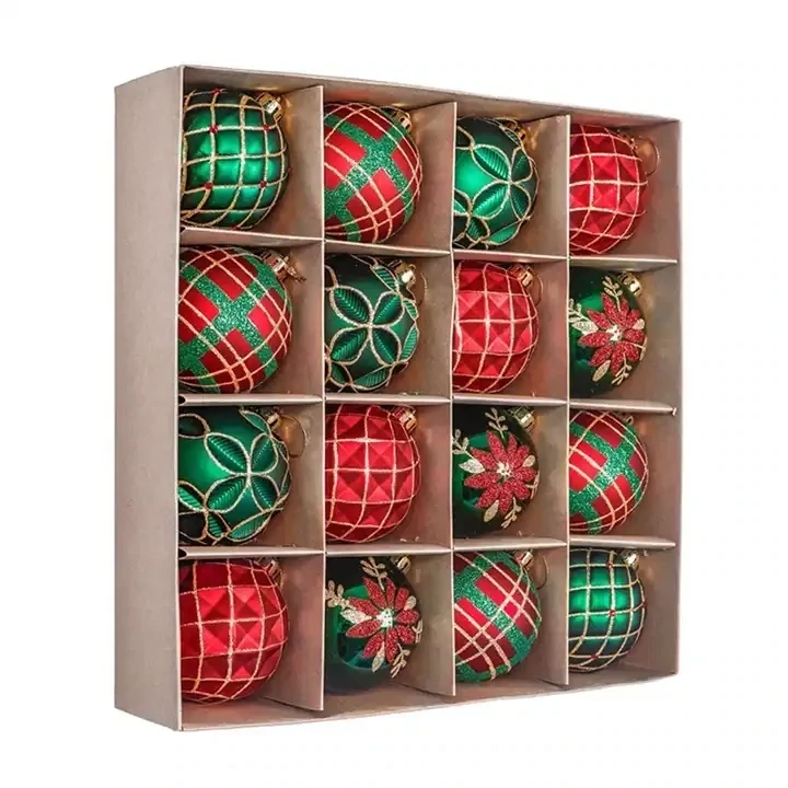 16pcs 8CM Christmas Ball Set Ornaments