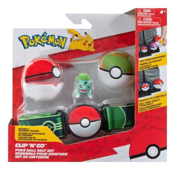 Pokemon Clip &#39;n Go Bulbasaur Poke Ball Belt Set