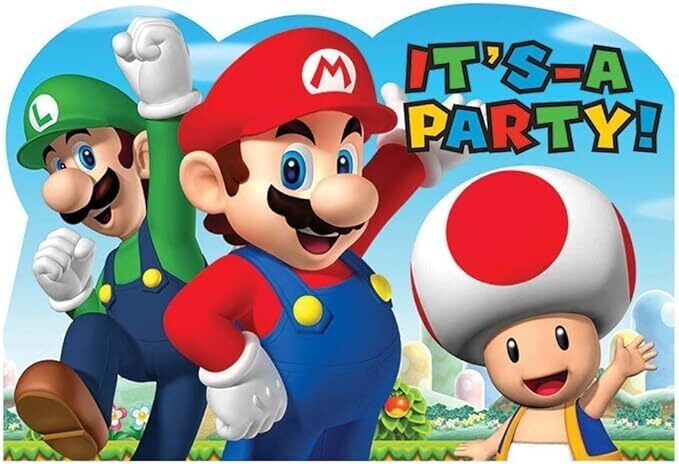 Super Mario Invitation Postcards (8 pk)