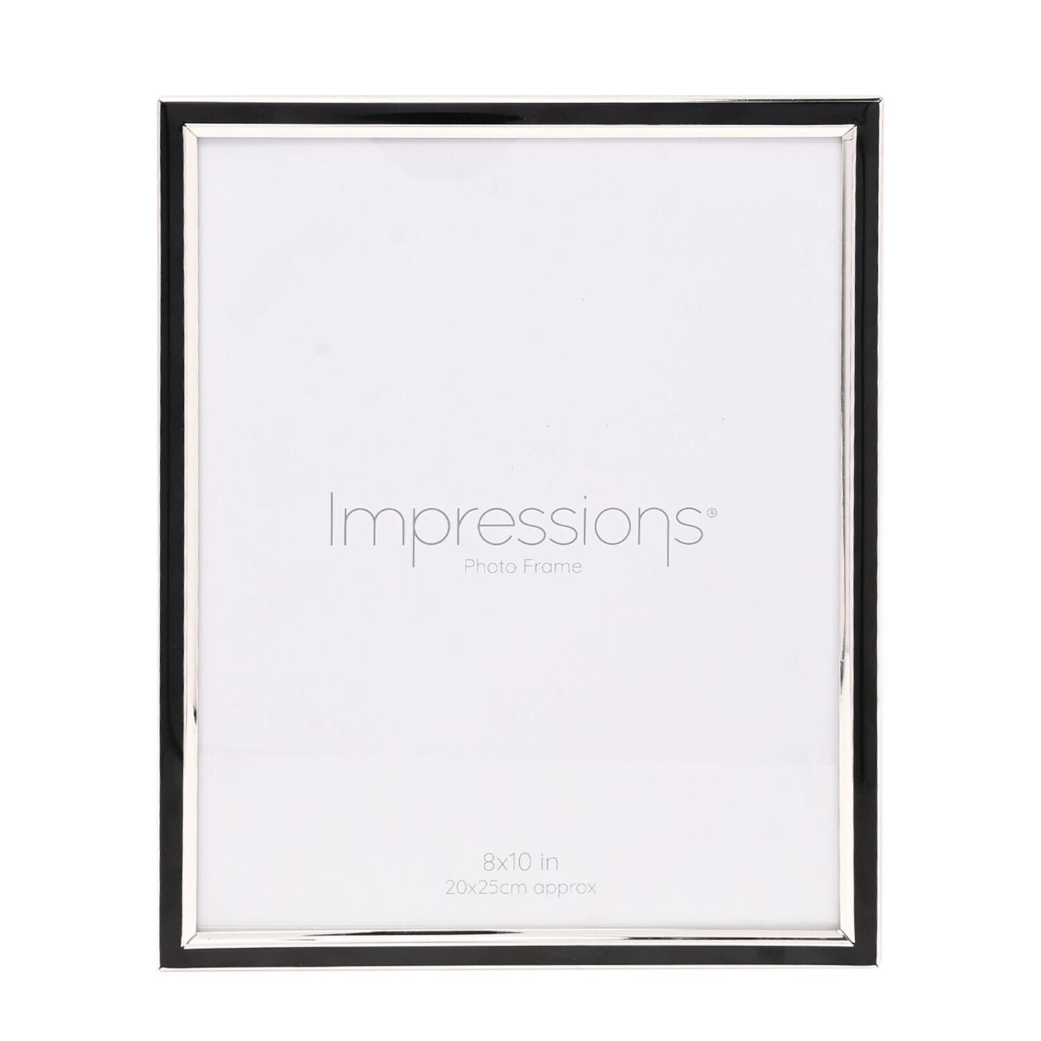 IMPRESSIONS SILVER PLATED FRAME WITH BLACK EPOXY - 8&quot; X 10&quot;