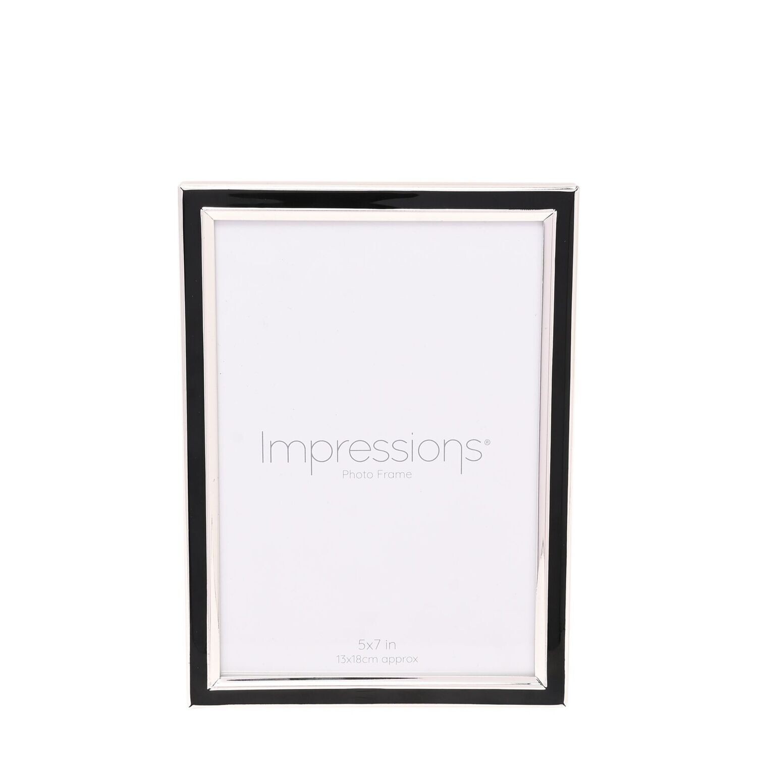 IMPRESSIONS SILVER PLATED FRAME WITH BLACK EPOXY - 5&quot; X 7&quot;