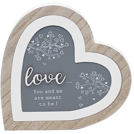3D Love Quote Heart Plaque, 23cm